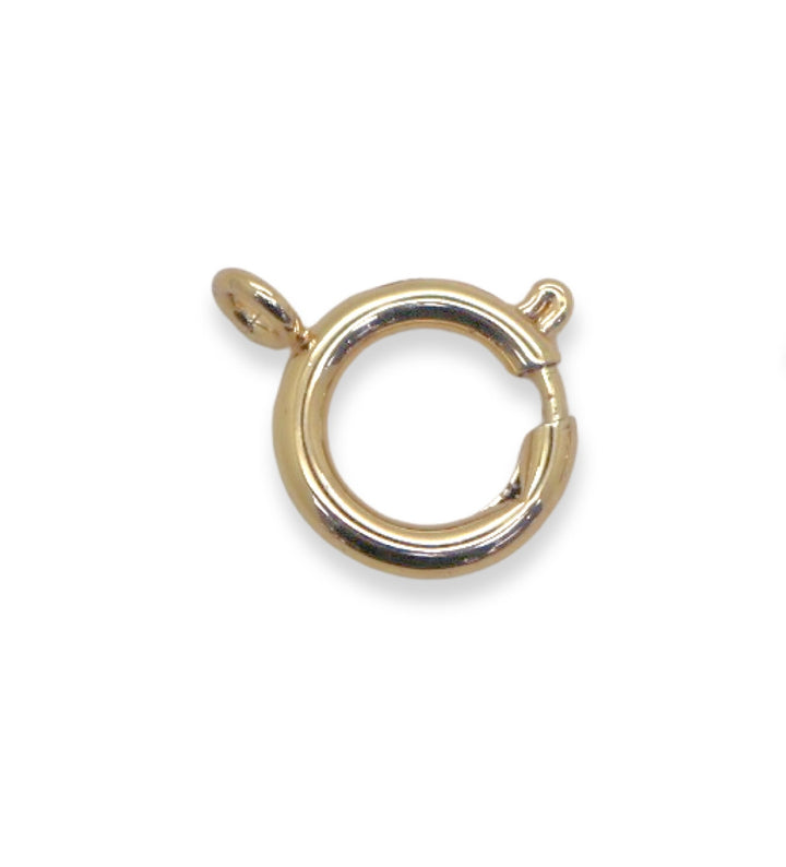 Spring Ring Round Gold Plated 18kt Clasp