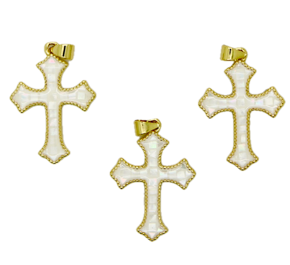 Mother Of Pearl Cross Pendant