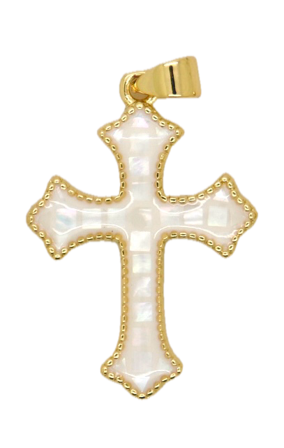 Mother Of Pearl Cross Pendant