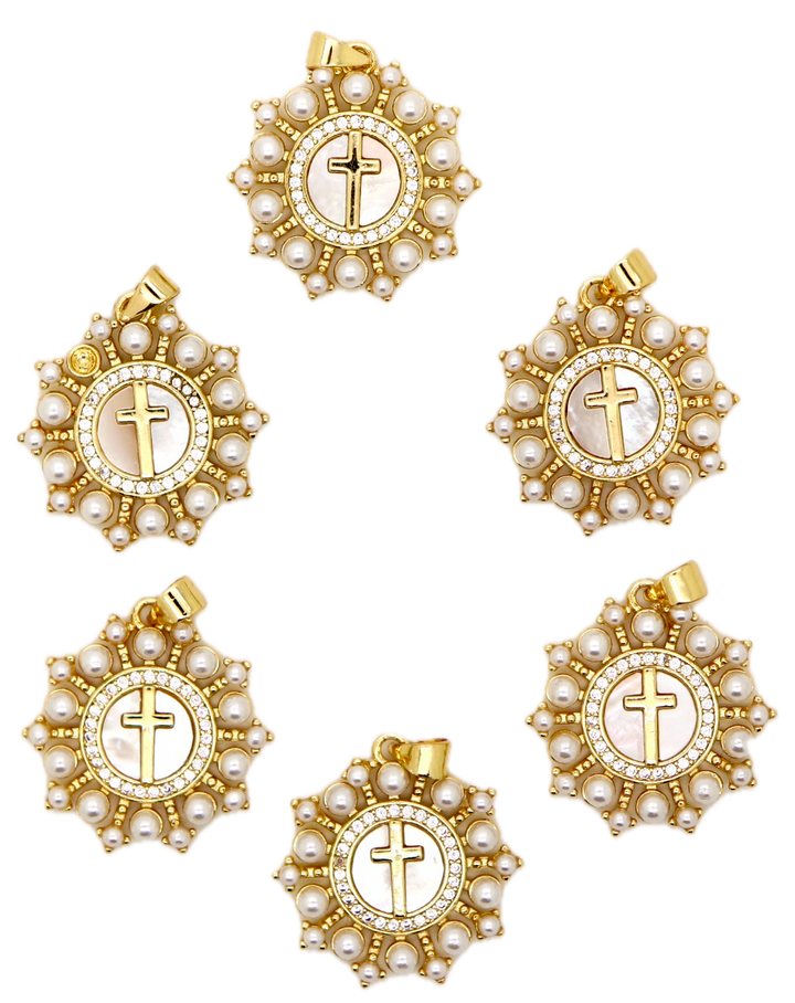 Mother Of Pearl Cross Pendant