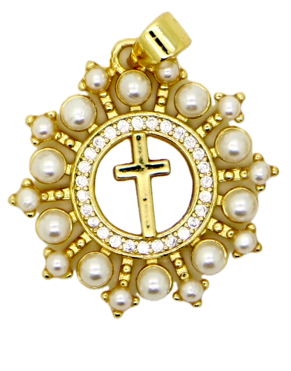 Mother Of Pearl Cross Pendant