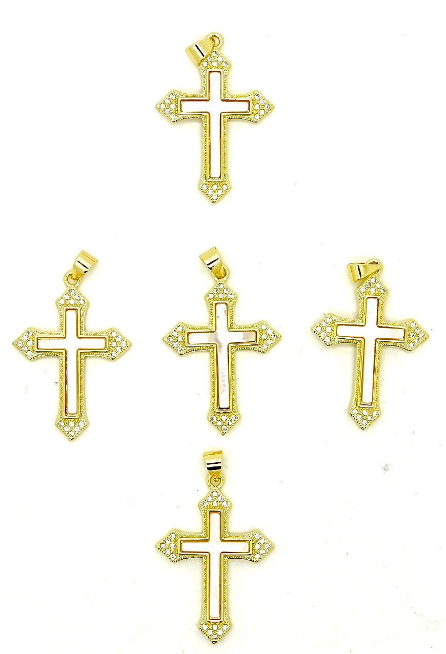 Mother Of Pearl Cross Pendant