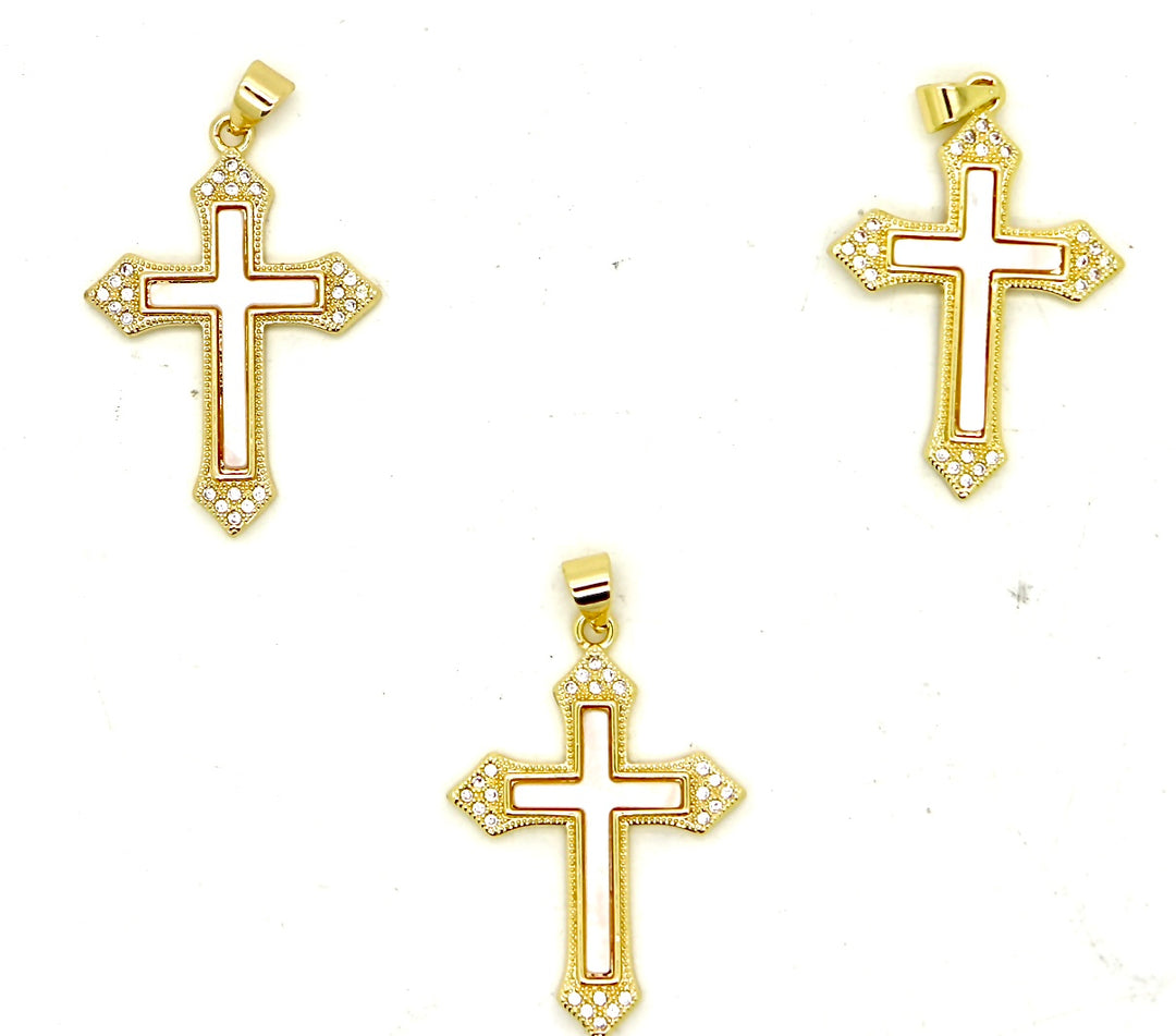 Mother Of Pearl Cross Pendant