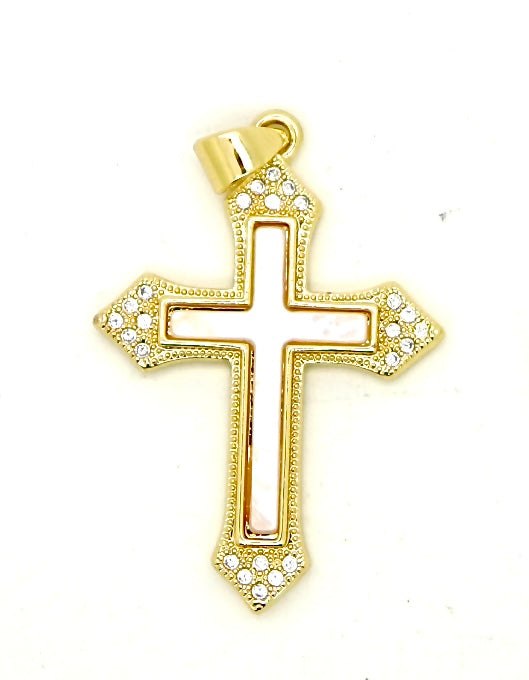 Mother Of Pearl Cross Pendant