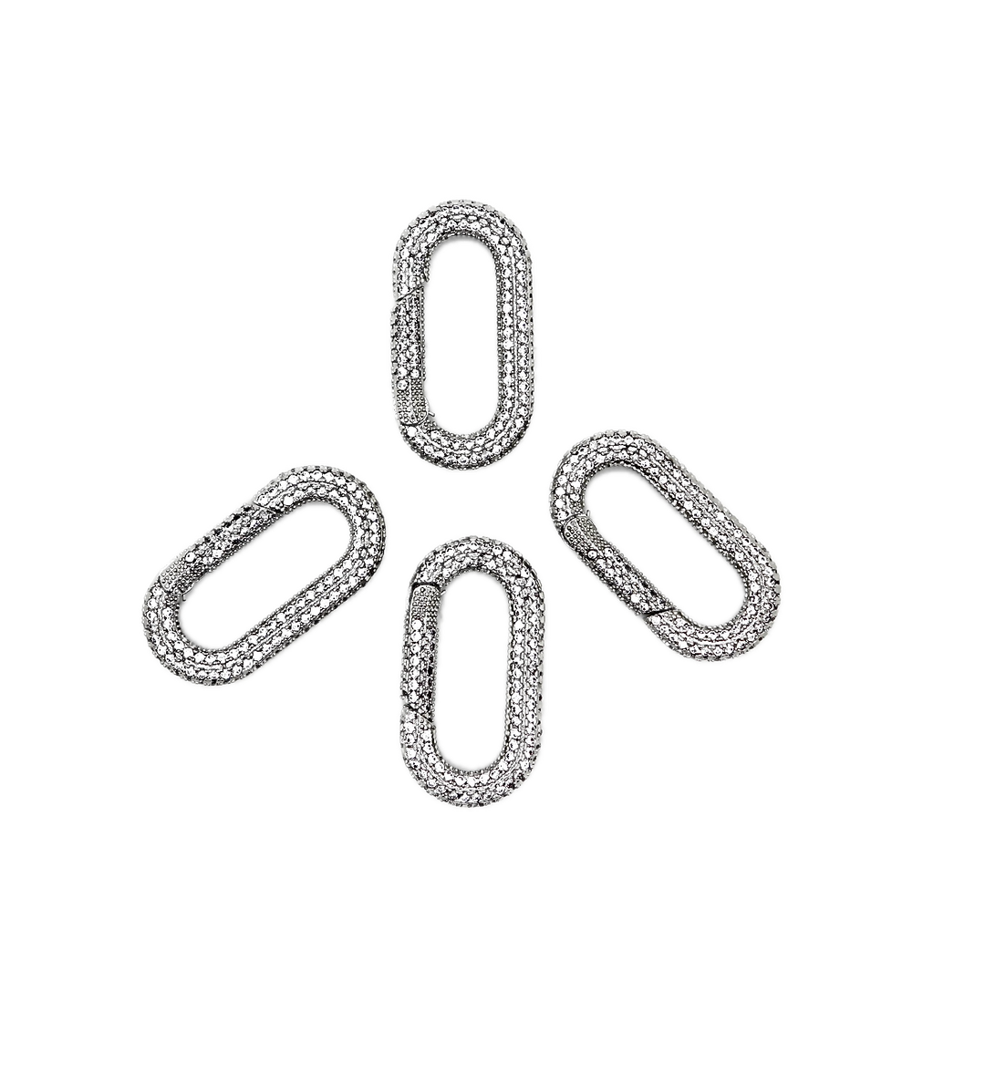 Carabiner Micro Pave Clasp