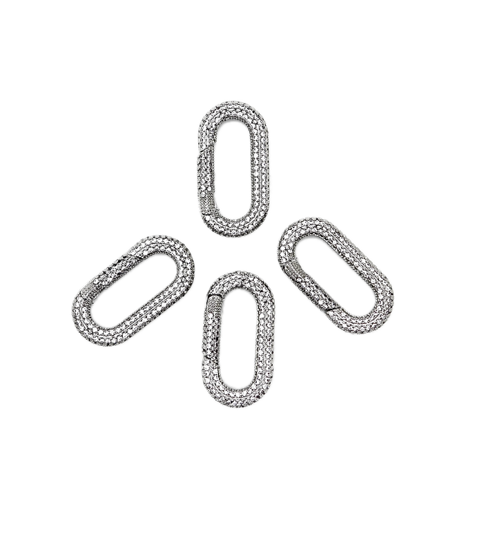 Carabiner Micro Pave Clasp