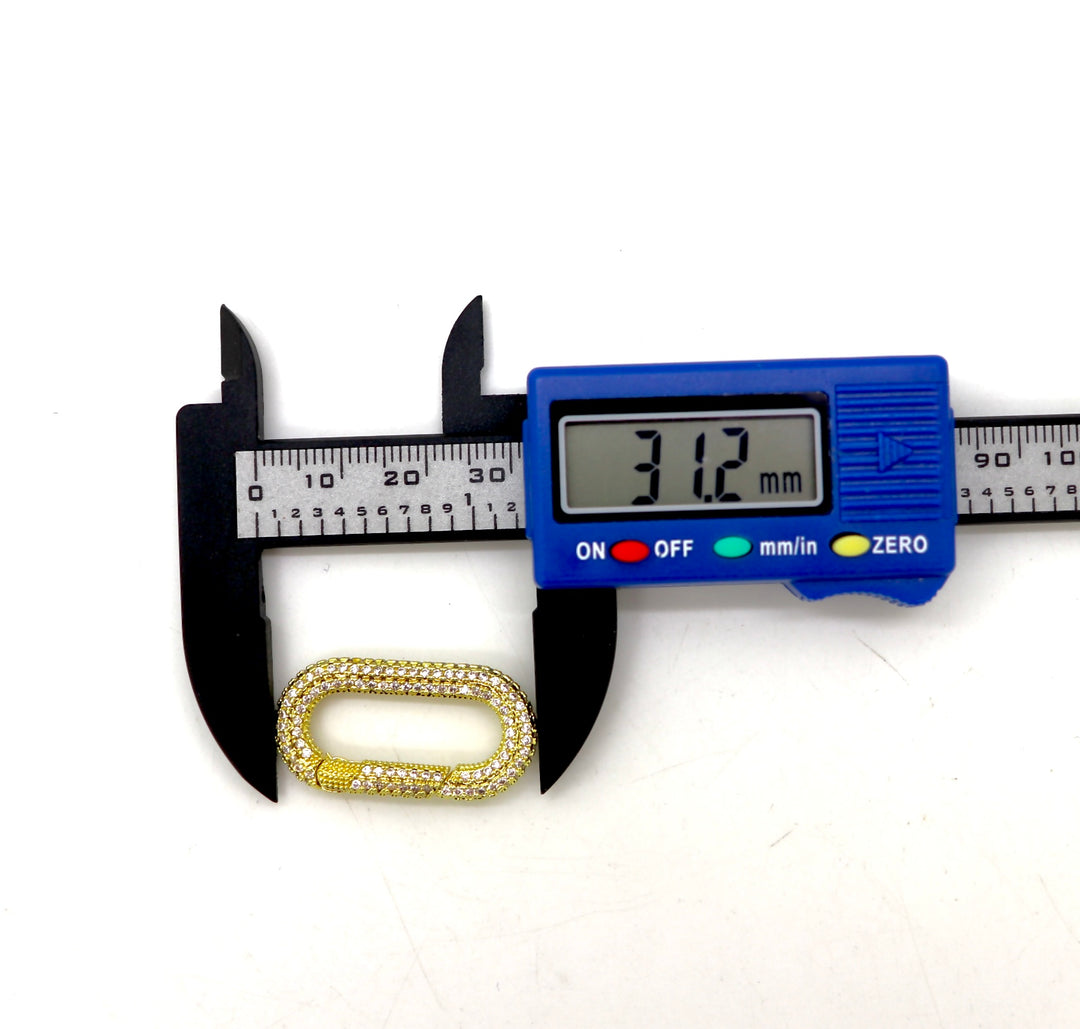 Carabiner Micro Pave Clasp