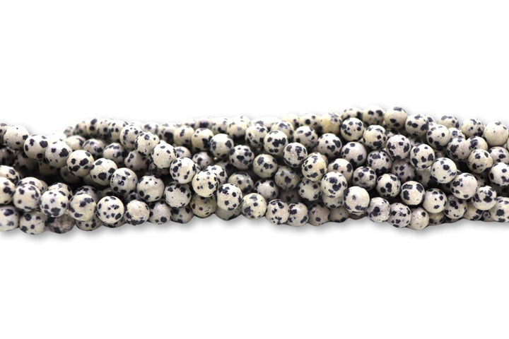 Dalmatian Jasper Round Smooth Beads