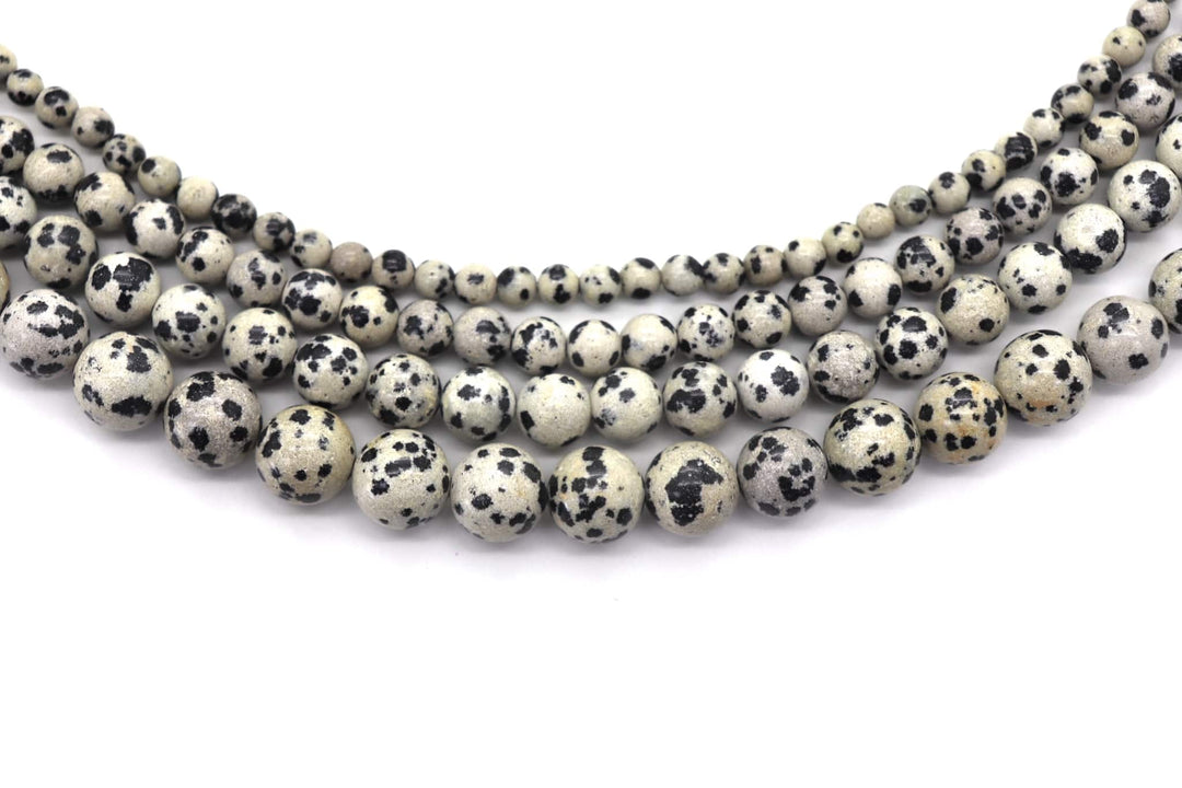 Dalmatian Jasper Round Smooth Beads