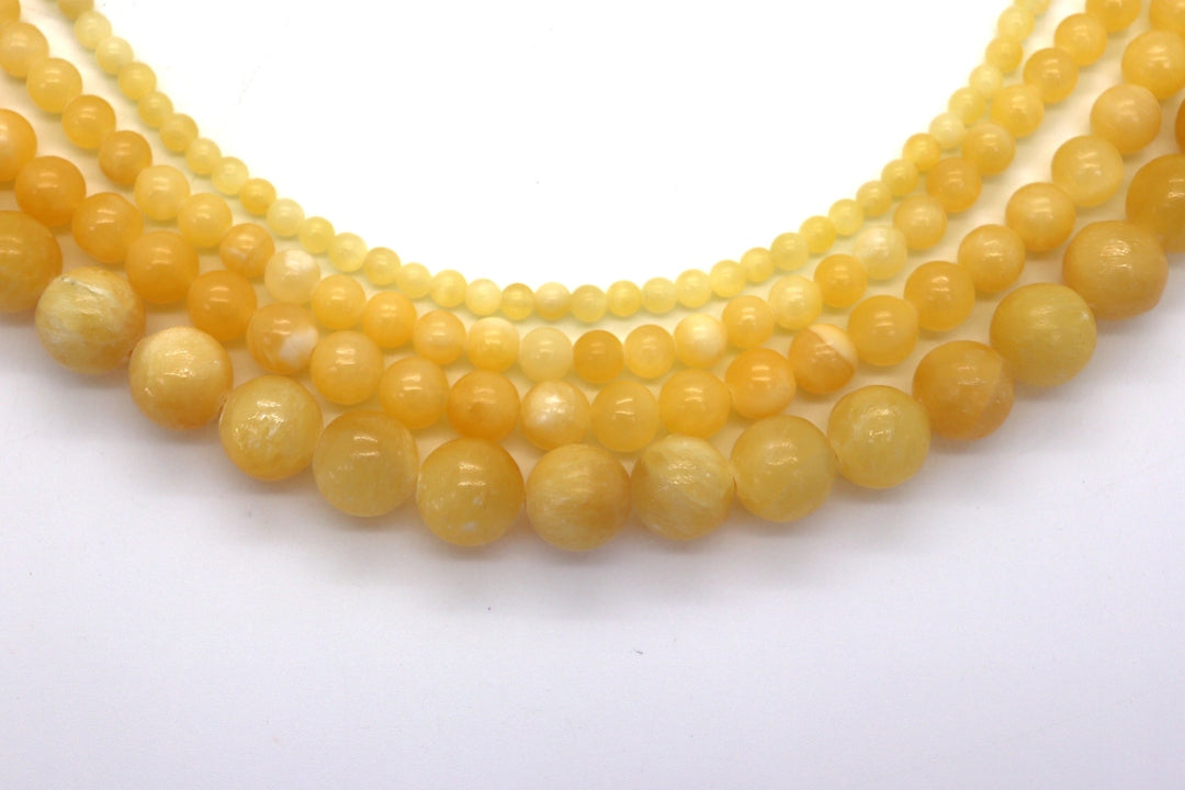 Honey Yellow Calcite Round Smooth