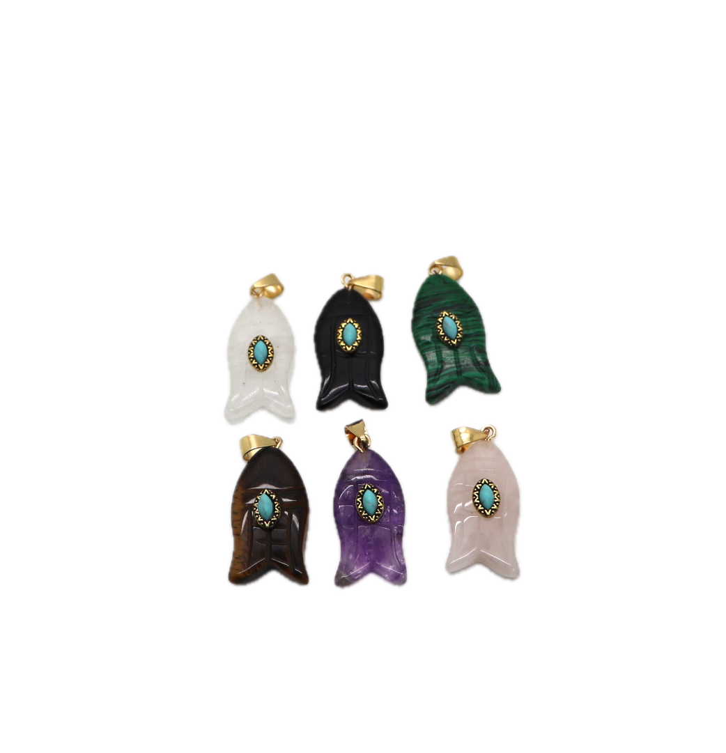 Fish Stone Pendant