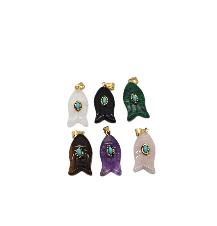 Fish Stone Pendant
