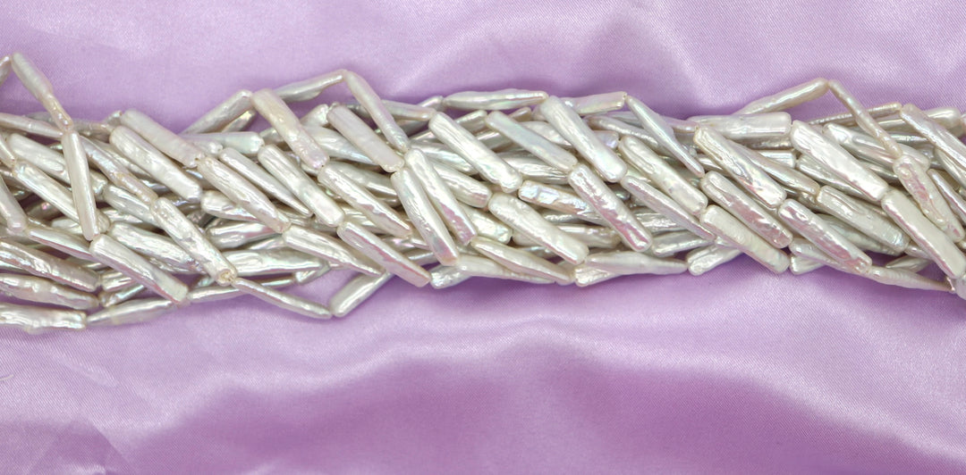 Rectangle Biwa Pearls 5A+