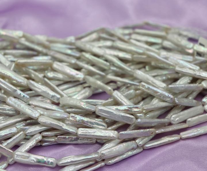 Rectangle Biwa Pearls 5A+