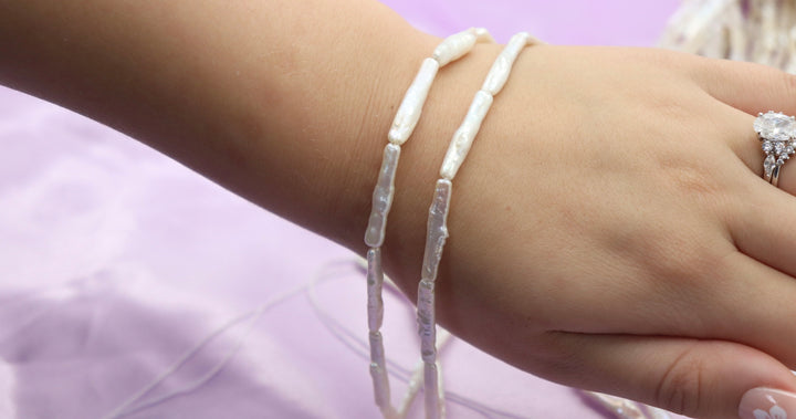 Skinny Biwa Pearls 4A+