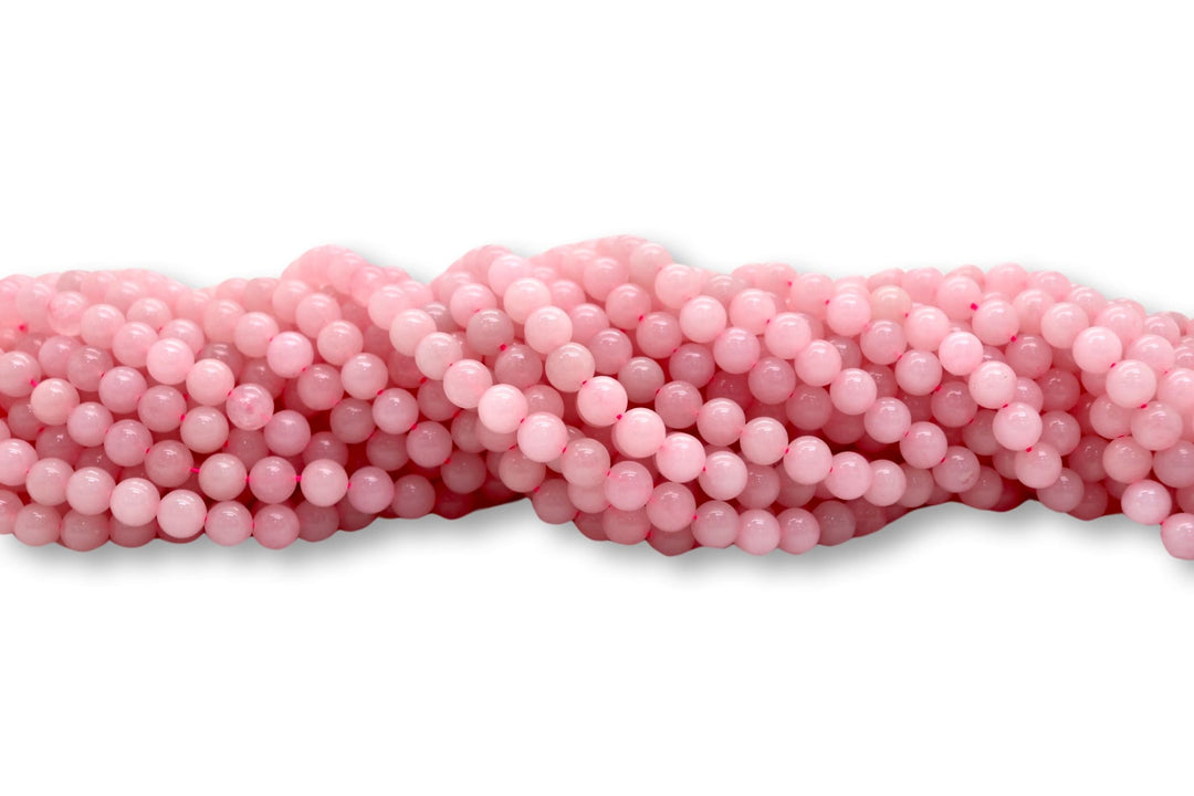 Semi-Precious Polish/Matte/ Round Faceted Natural Rose Quartz  Beads