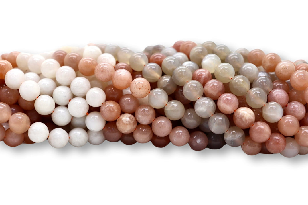 Multi Moonstone Round Smooth Bead