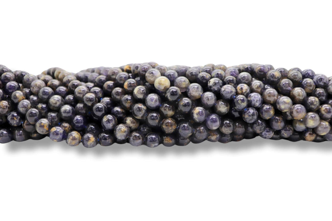 Blue Iolite Round Smooth Bead