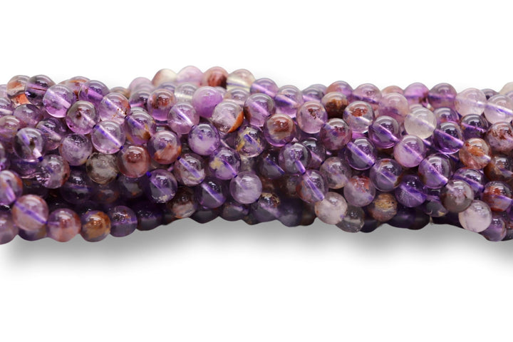 Super 7 Amethyst Round Smooth Bead