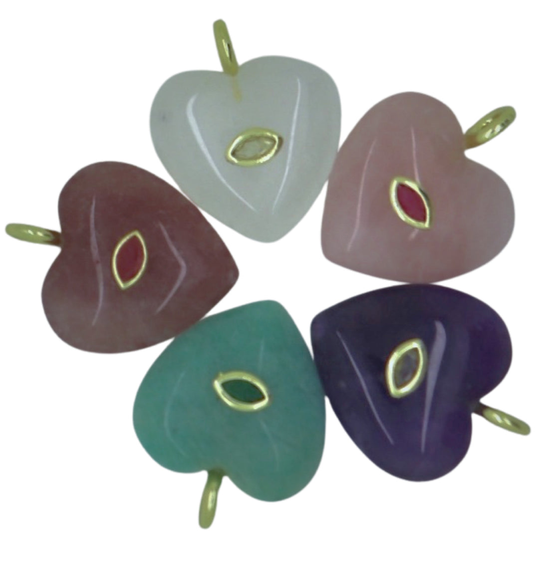 Heart Stone Zirconia Pendant