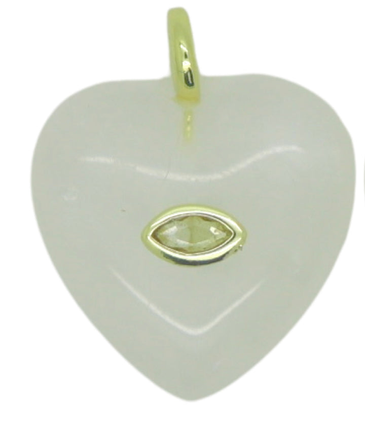 Heart Stone Zirconia Pendant