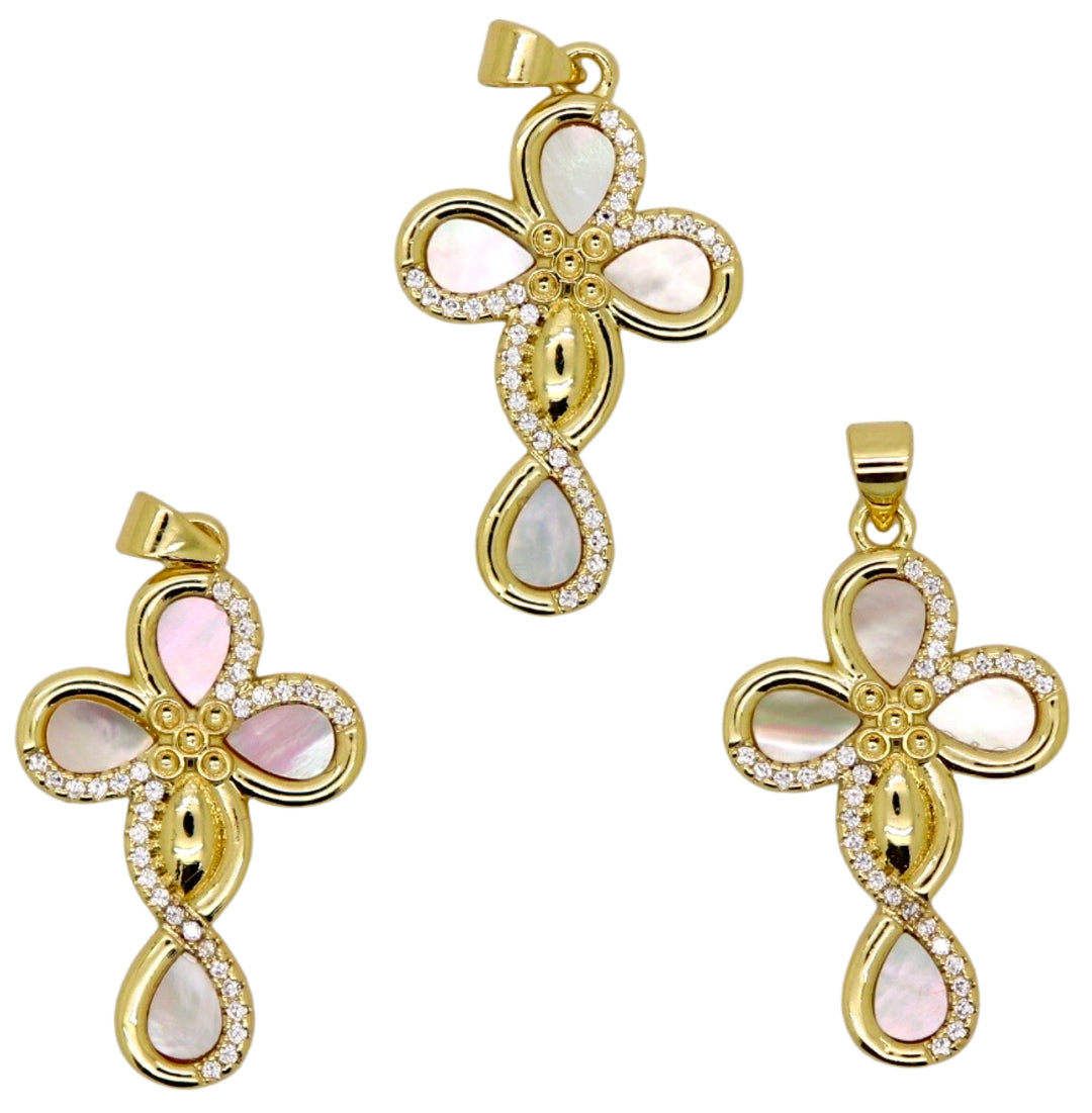 Mother Of Pearl Cross Pendant