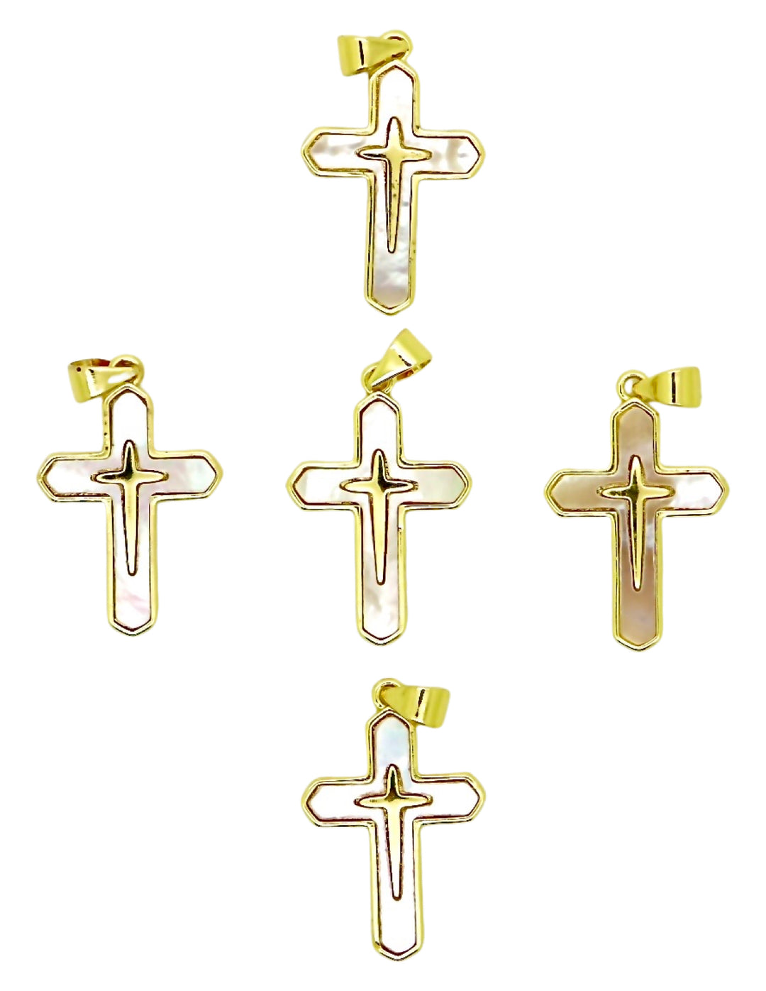 Mother Of Pearl Cross Pendant