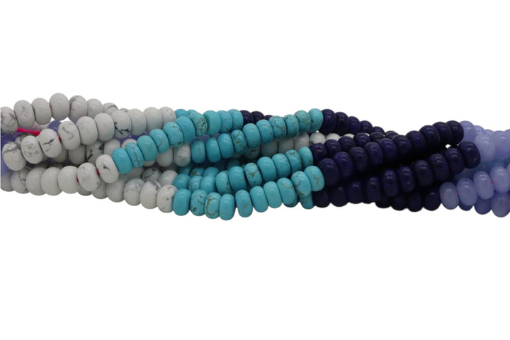Mix Stone Rondelle 8mm