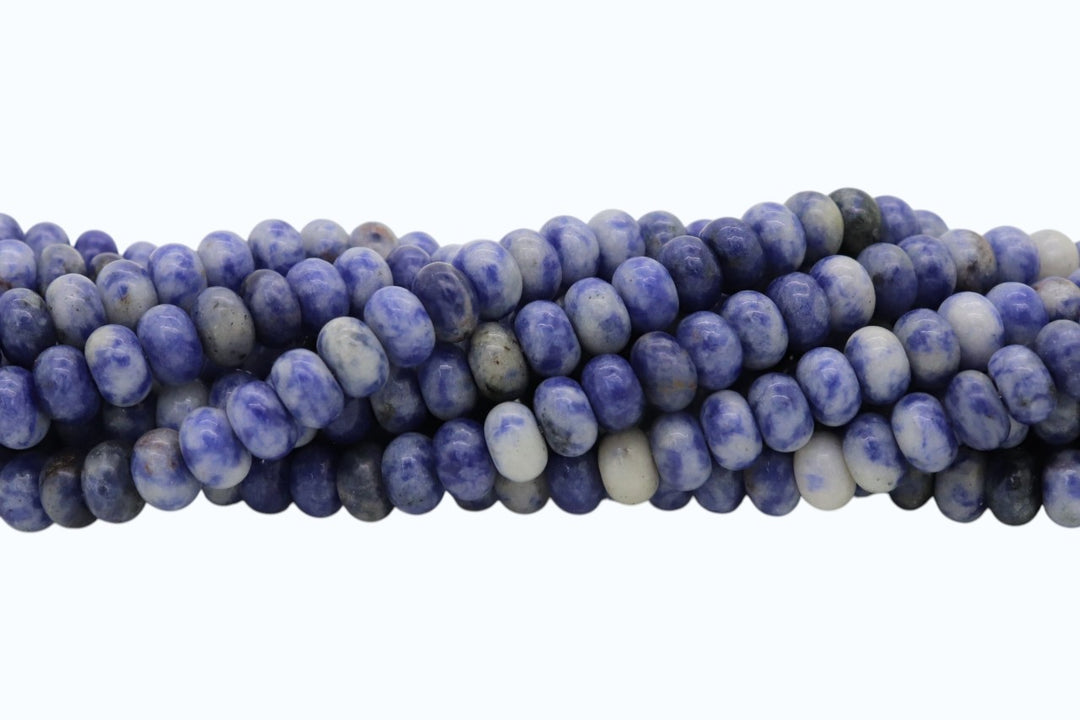 Spotted Sodalite Rondelle 8mm
