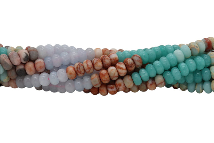 Mix Stone Rondelle 8mm