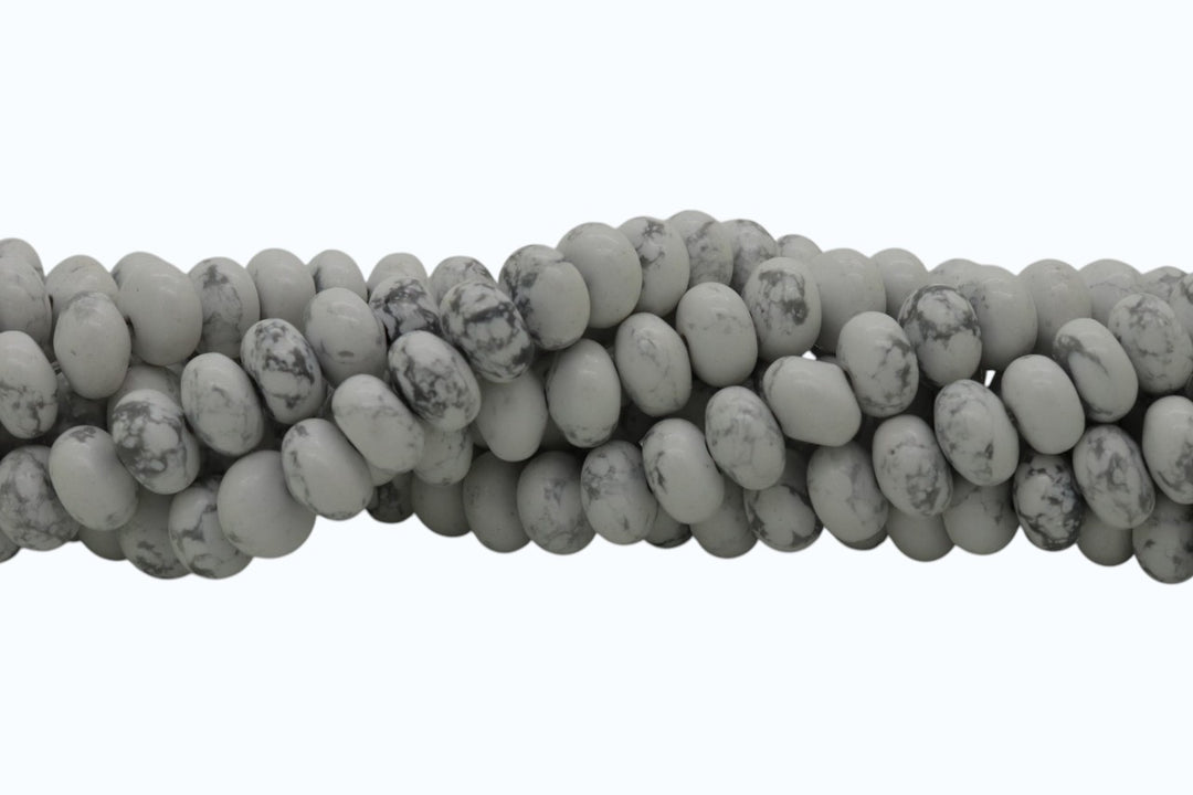 Howlite Rondelle 8mm