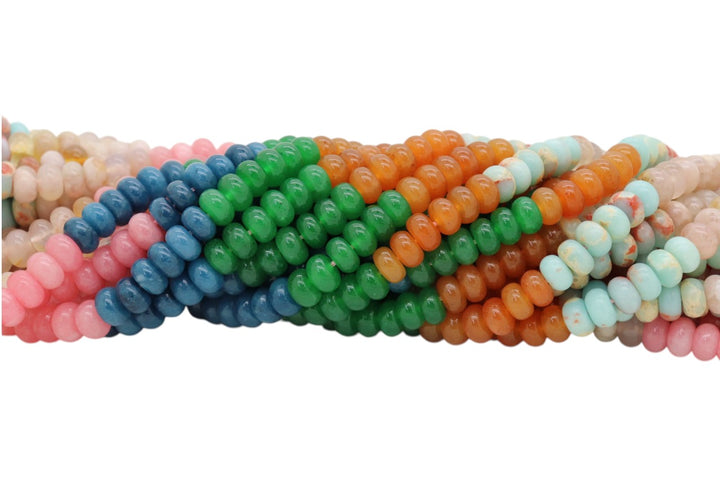 Mix Stone Rondelle 8mm