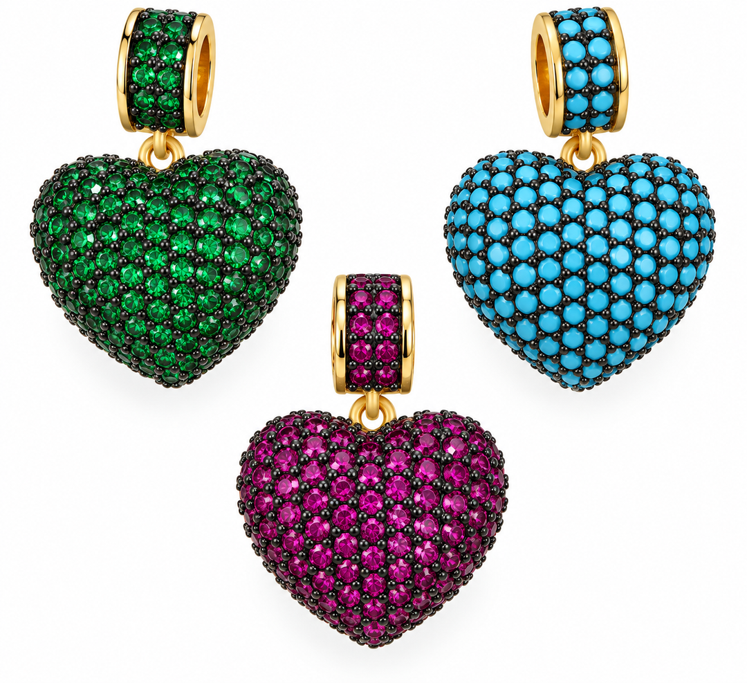 Micro Pave Heart Pendant