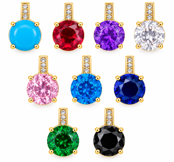 Crystal Round Charm