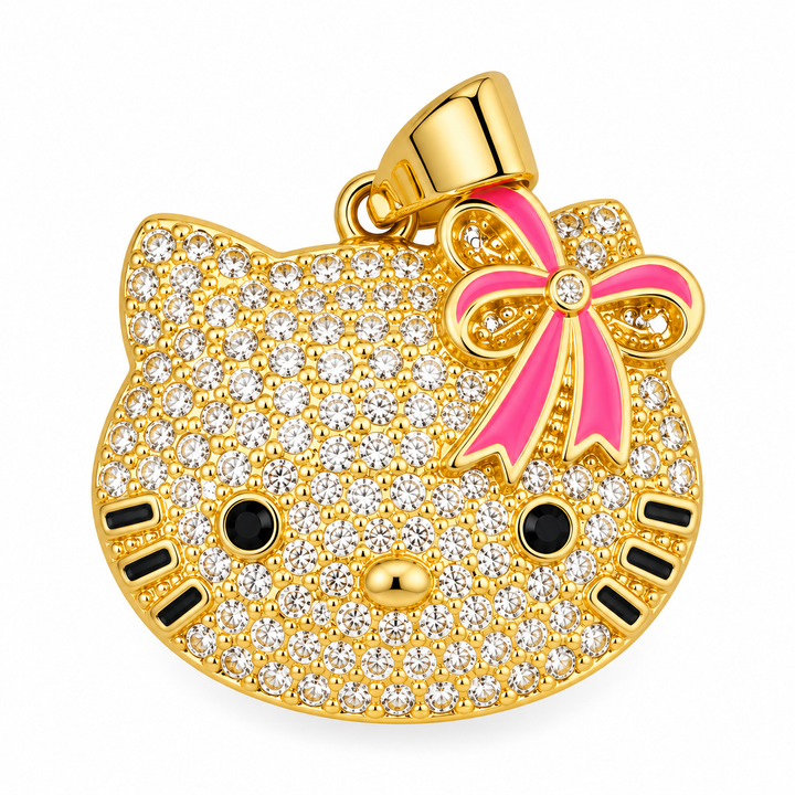 Micro Pave Hello Kitty Pendant