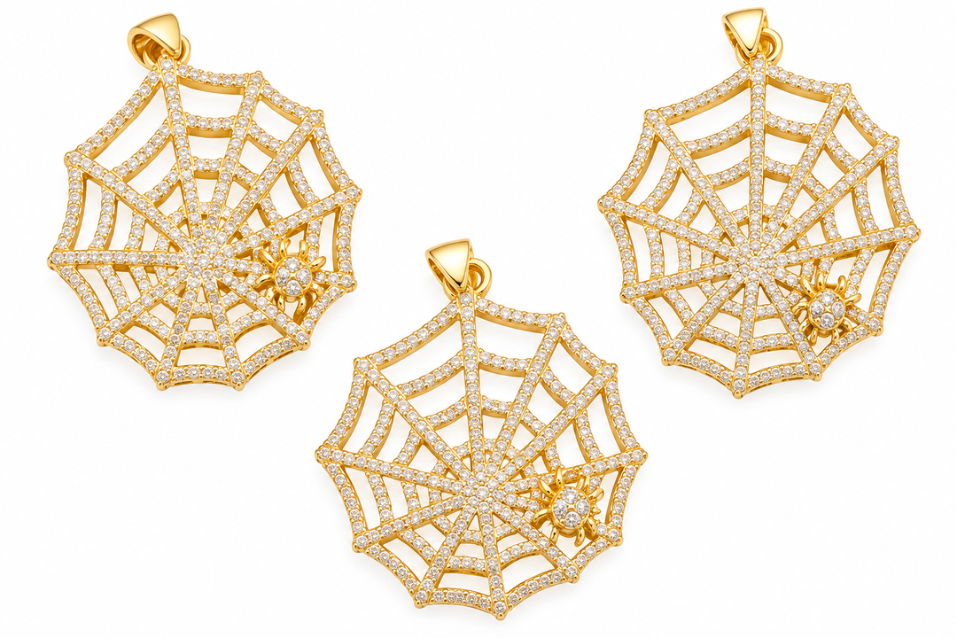 SpiderWeb Micro Pave Pendant