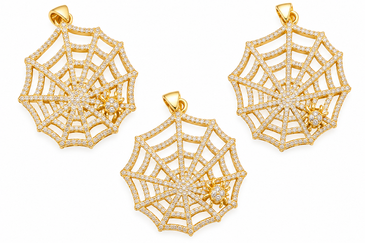SpiderWeb Micro Pave Pendant