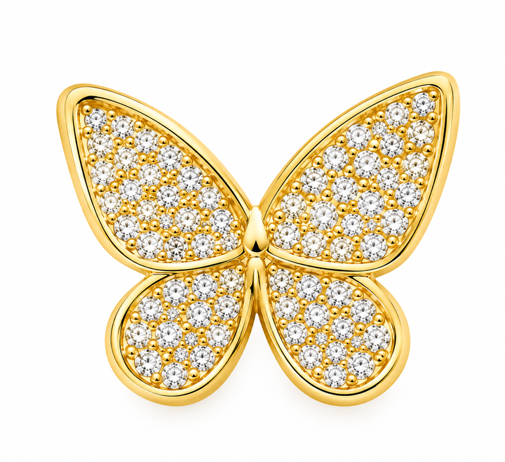 Micro Pave Butterfly Pendant