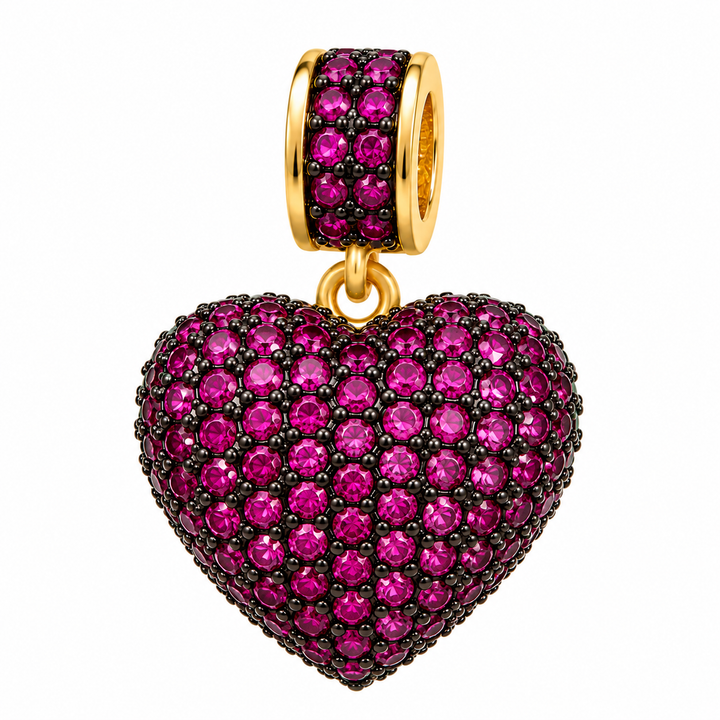 Micro Pave Heart Pendant