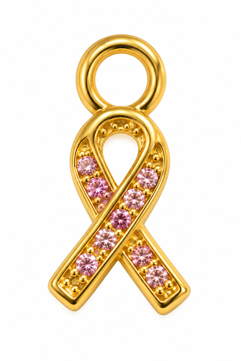 Small Cancer Ribbon Charm