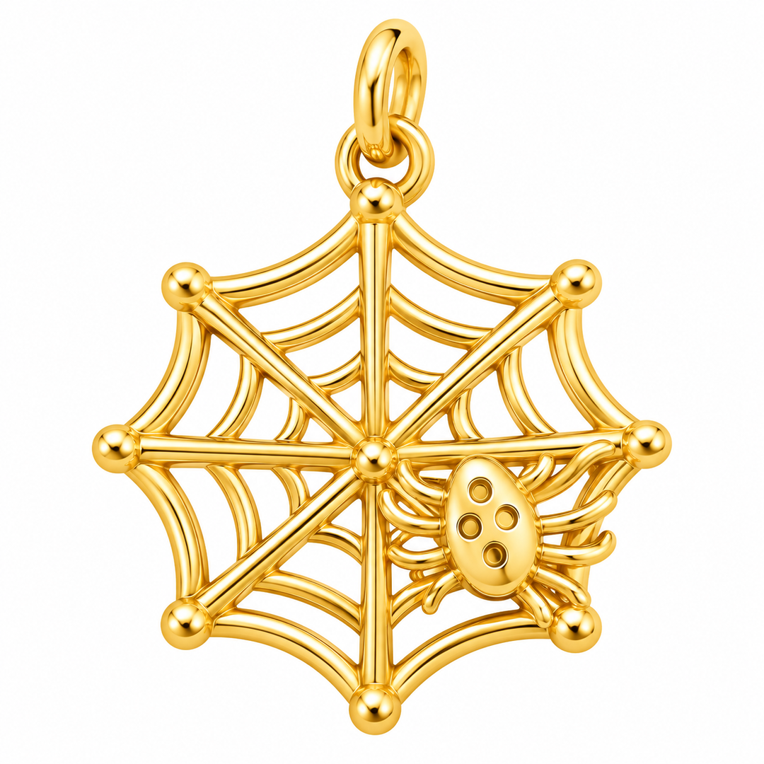Small Spider Web Charm