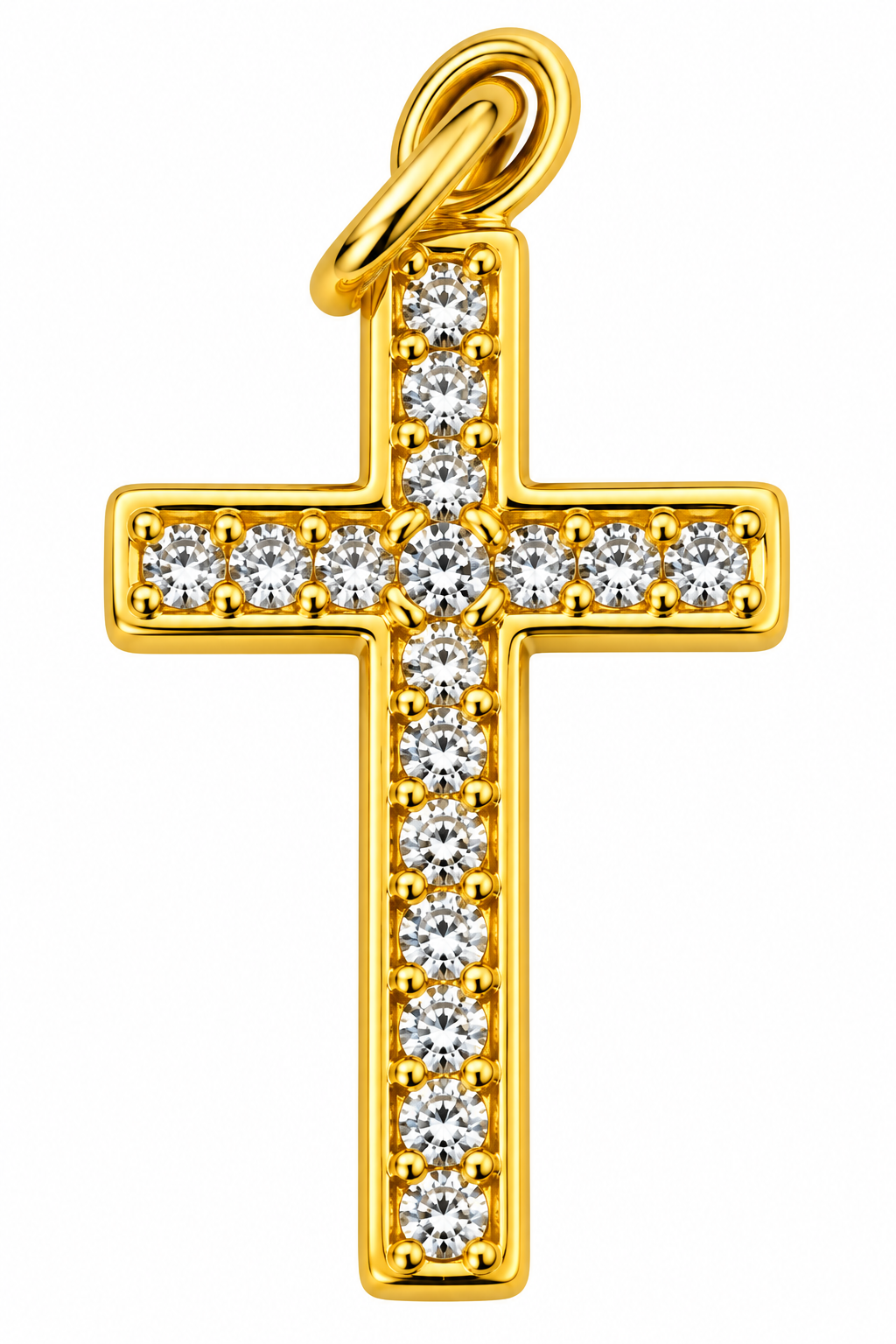 Micro Pave Small Cross Charm