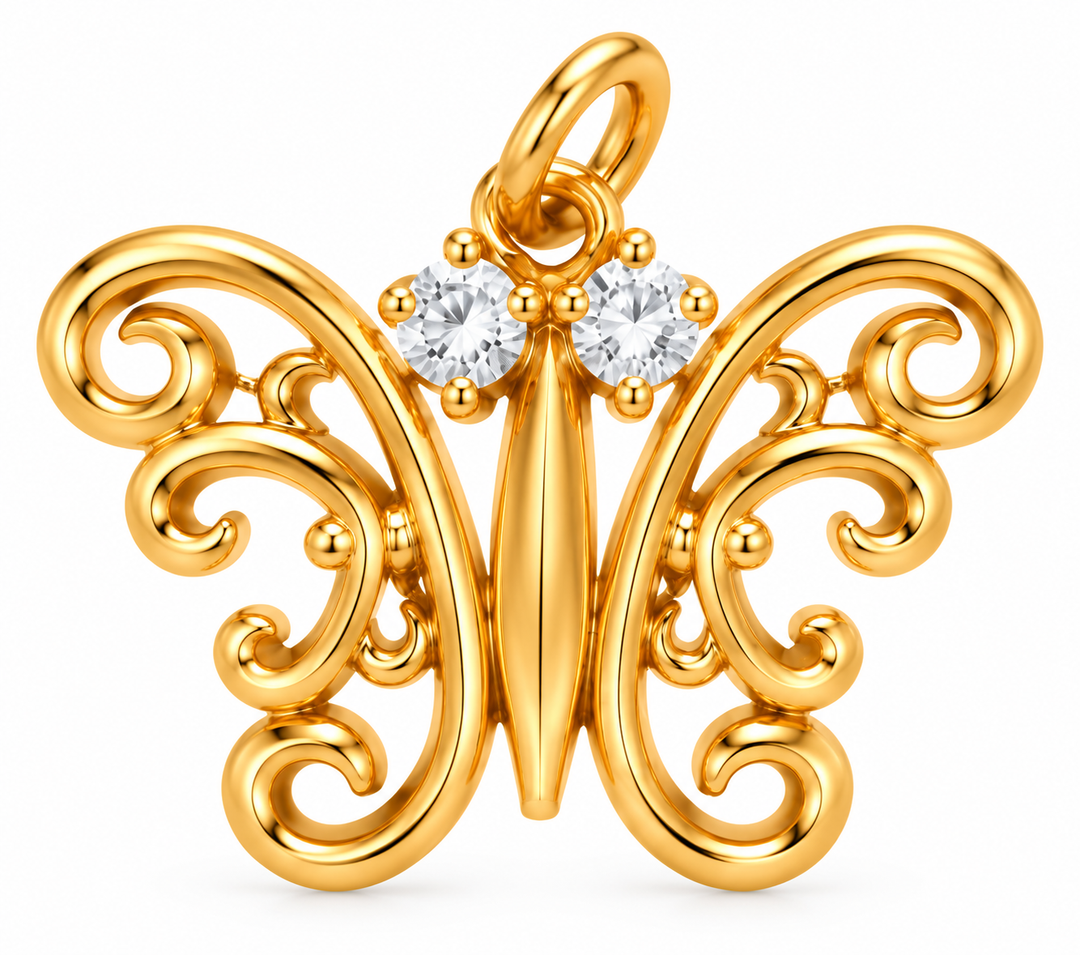 Zirconia Butterfly Pendant