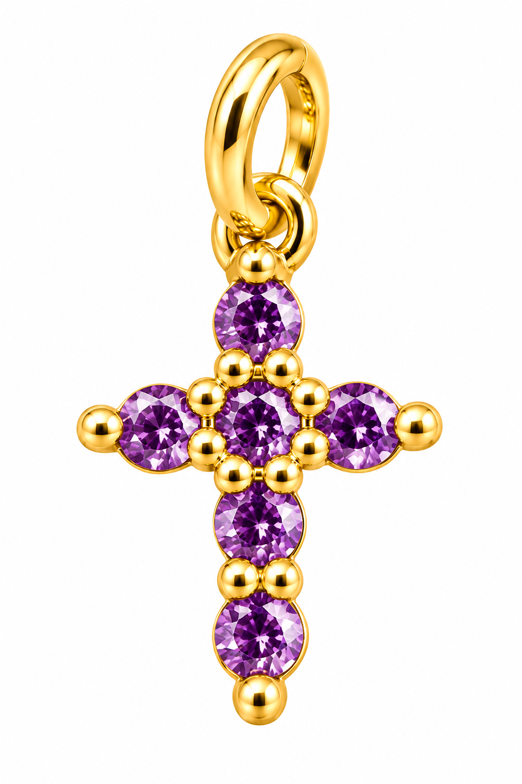Small Cross Crystal Charm