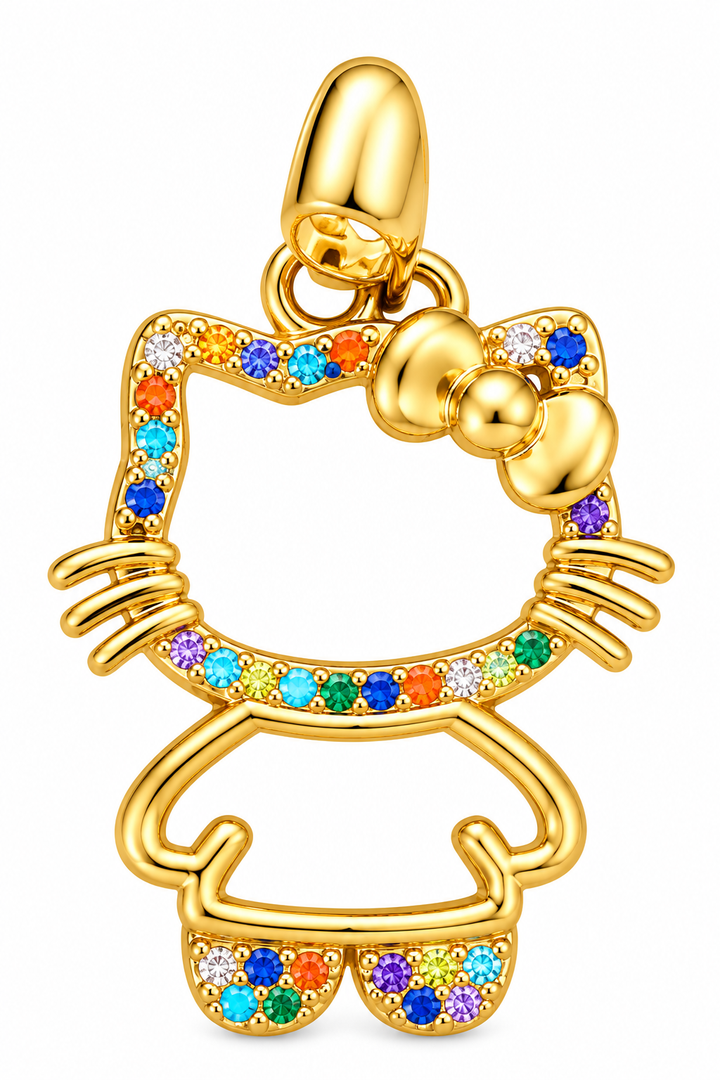 Rainbow Hello Kitty Pendant