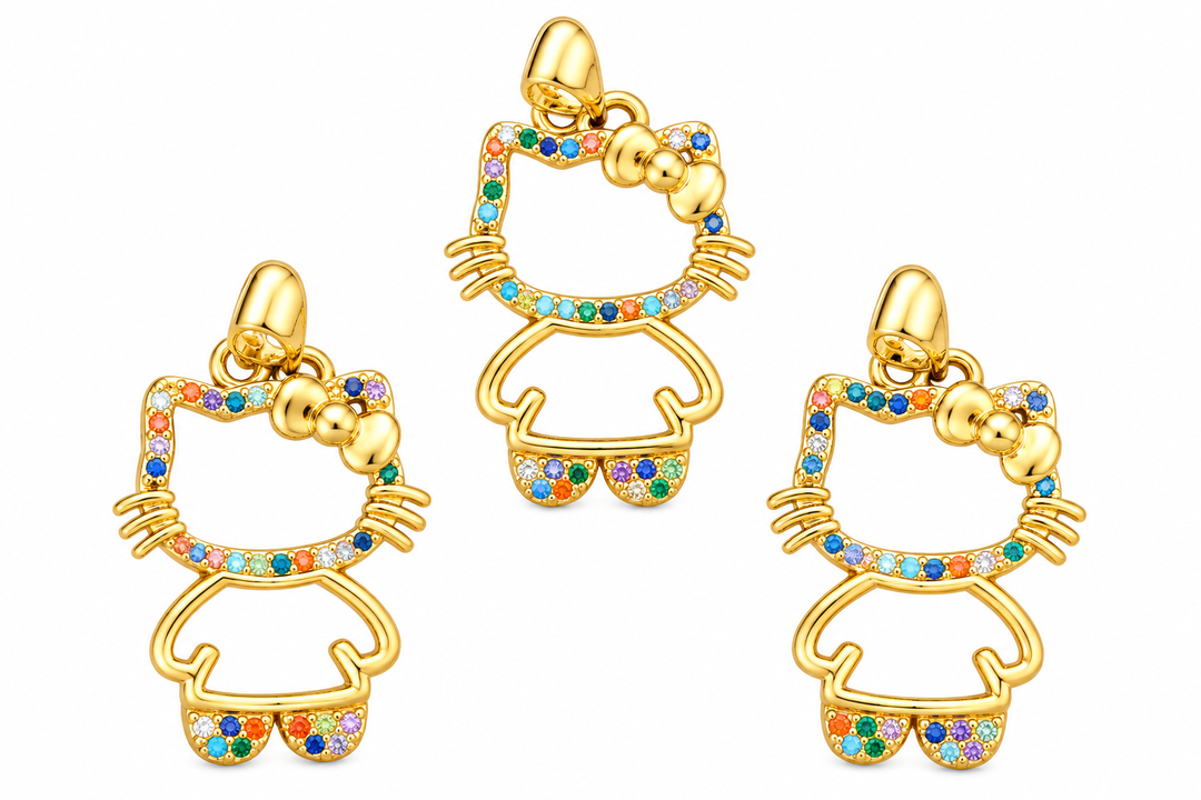 Rainbow Hello Kitty Pendant