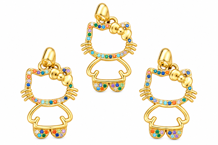 Rainbow Hello Kitty Pendant
