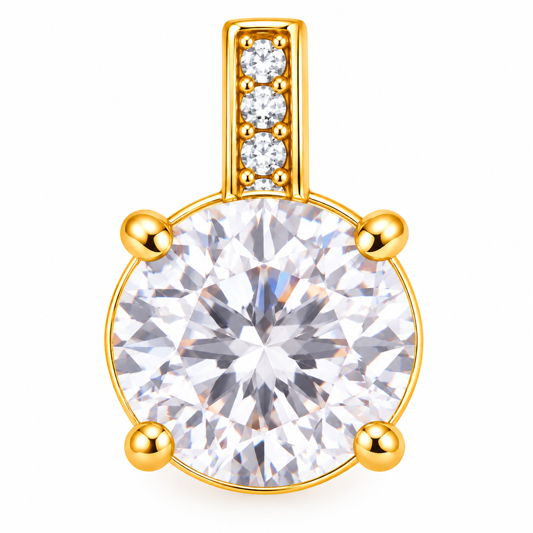 Crystal Round Charm
