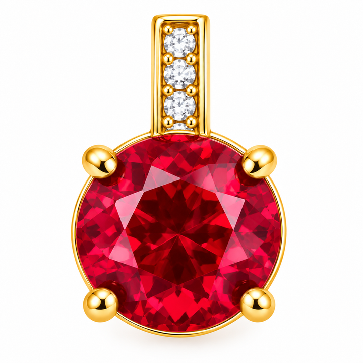Crystal Round Charm