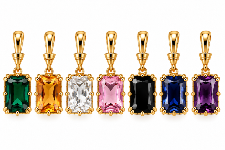 Rectangular Crystal Pendant